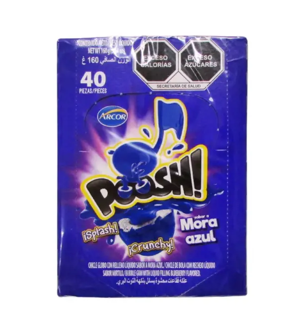 Pops Azul Chicle CHICLE POOSH MORA AZUL | Dulcería La Josefina