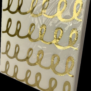SERVILLETAS DECORADAS 25x25 CIRCLES LINES LEAVES