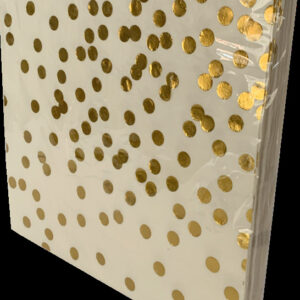 SERVILLETAS DECORADAS 33x33 SILVER/GOLD DOTS