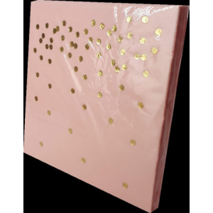 SERVILLETAS DECORADAS 33x33 FOIL DOTS