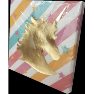 SERVILLETAS DECORADAS 33x33 UNICORN STRIPES