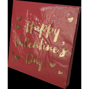 SERVILLETAS DECORADAS 25x25 VALENTINES