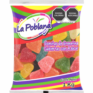 GOMA CORAZON SURTIDO 1 KG POBLANA